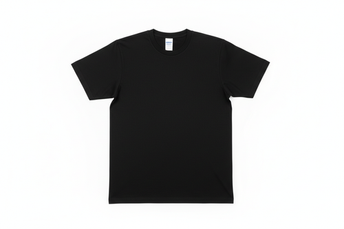 Black t-shirt on white background